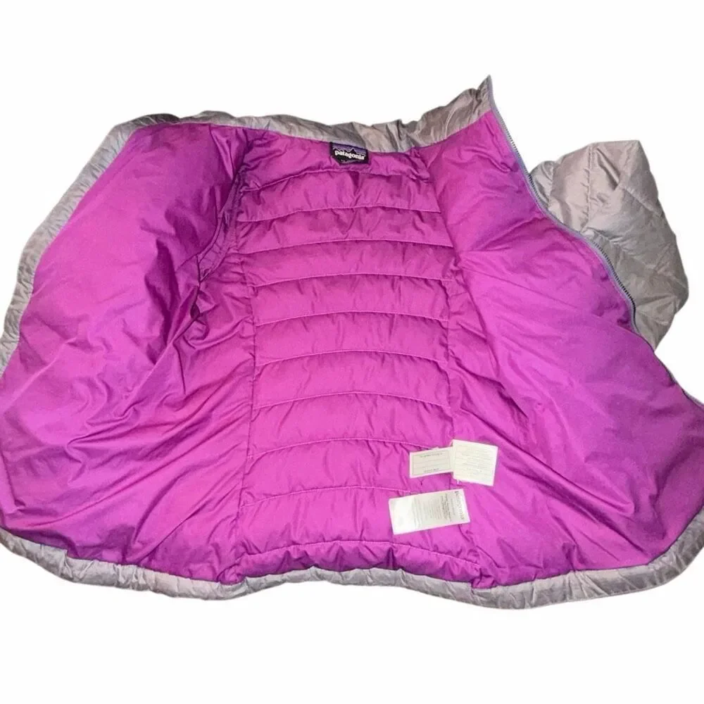 Patagonia Kids Girls Full Zip Puffer Jacket Coat purple Size L 12